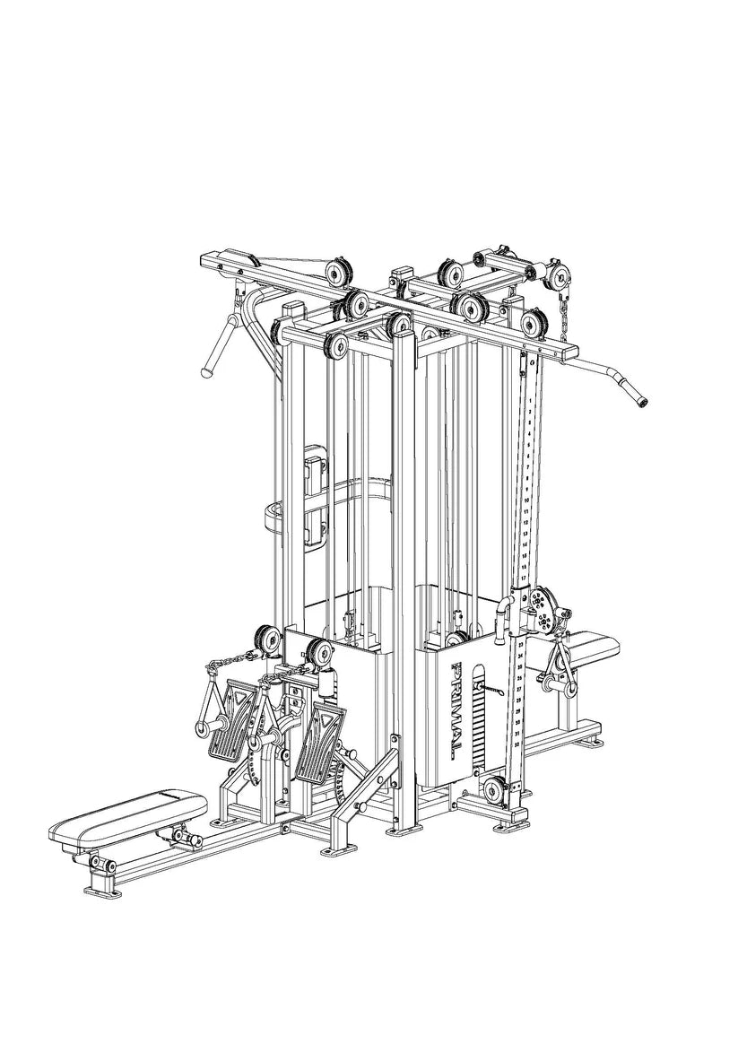 Primal Performance Series 4-Station Multi-Stack Gym